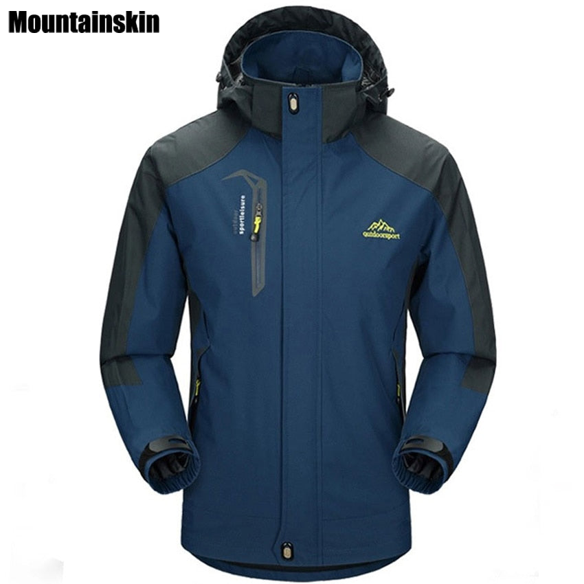 Mountainskin 5XL Men's Jackets Waterproof Spring Hooded Coats Men Women Outerwear Army Solid Casual Brand Male Clothing,SA153