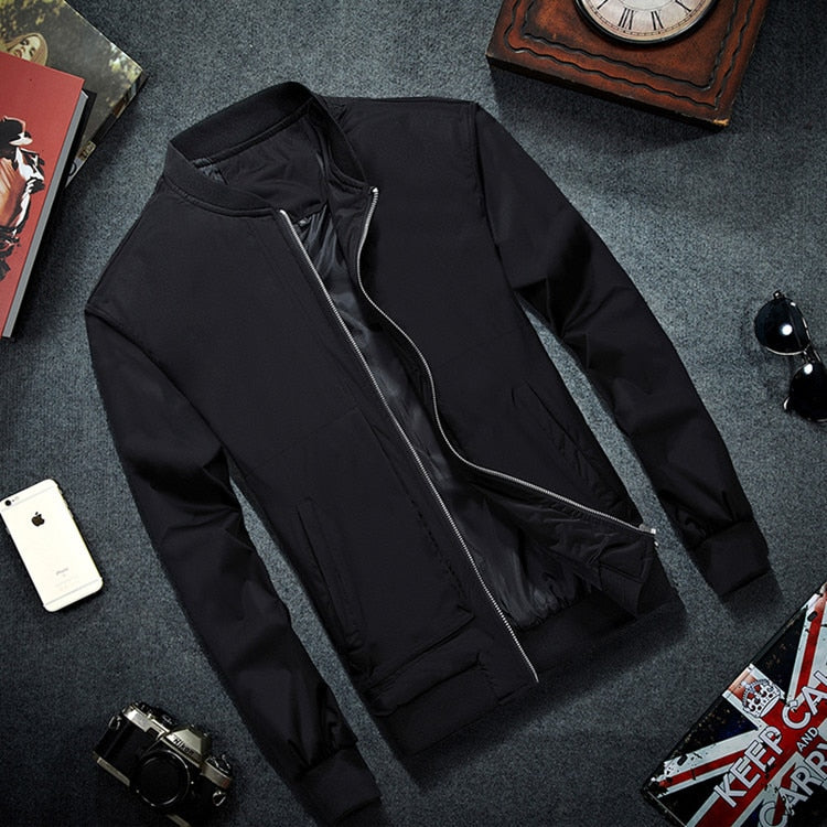 MRMT 2019 Brand Mens Bomber Jacket Thin Men Baseball Jackets Coat Solid Color Casual Jacket Overcoat For Male Clothing