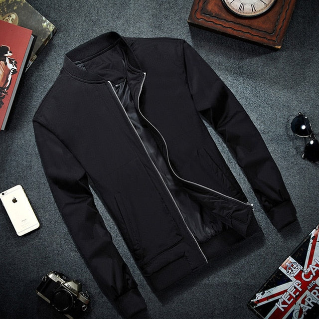 MRMT 2019 Brand Mens Bomber Jacket Thin Men Baseball Jackets Coat Solid Color Casual Jacket Overcoat For Male Clothing